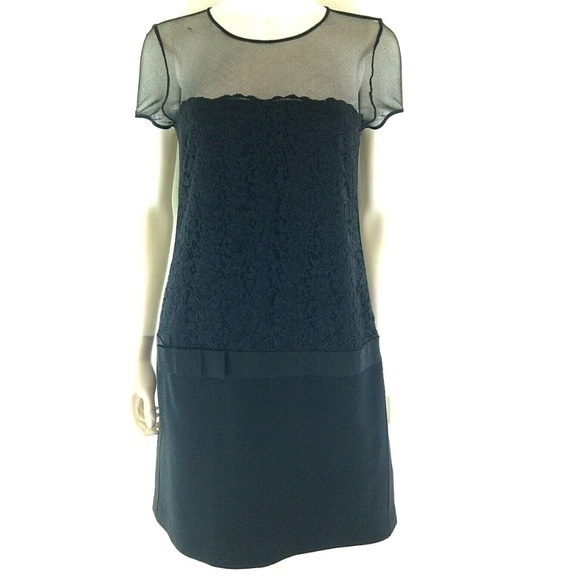 Ann Taylor Dresses & Skirts - NWT Ann Taylor Black Fairycore Whimsigoth Feminine Lace Ribbon Dress Size 8